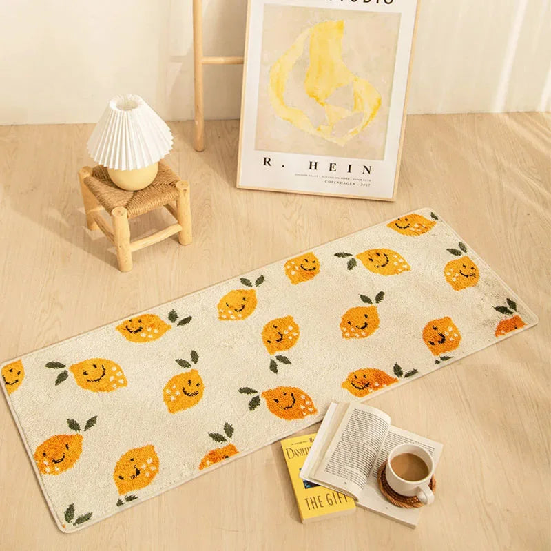 tapis dessin animé chats sourires polka dots moderne polyester antidérapant voyage maison