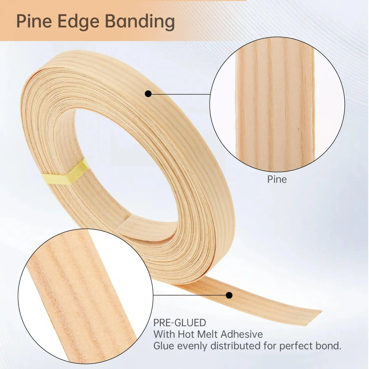 ruban finition bois adhésif chaud grain naturel moderne décoration meuble placage bord armure