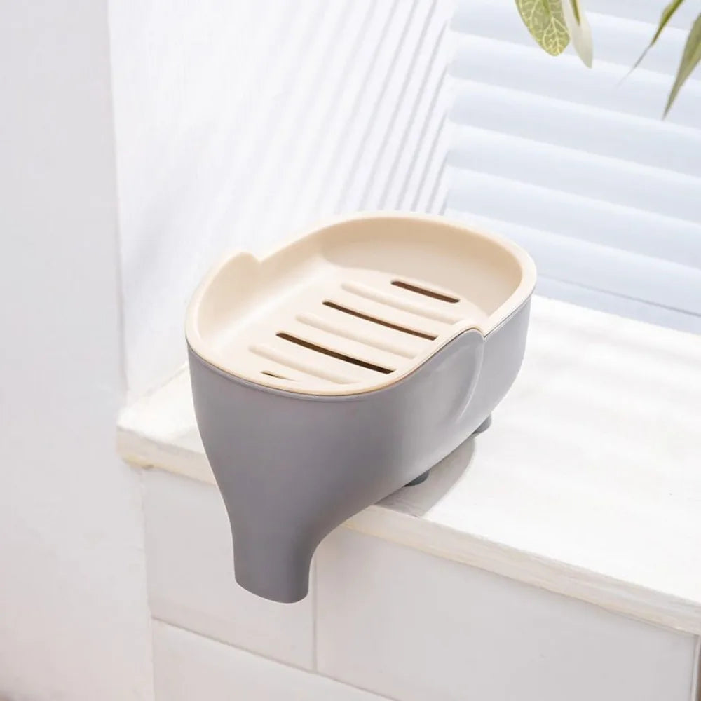 support savon moderne antidérapant plastique vert violet bleu gris plat lisse auto drainant salle