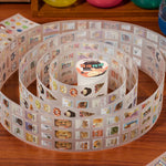 stickers multicolores transparents moderne mignon animaux nourriture brillants scrapbooking diy journal album bricolage
