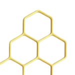 support plantes grimpantes jaune doré hexagonal moderne balcon jardin pot