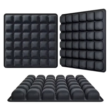 coussin siège gonflable mousse pu noir contemporain valve intégrée massage rond boudins opacité chambre