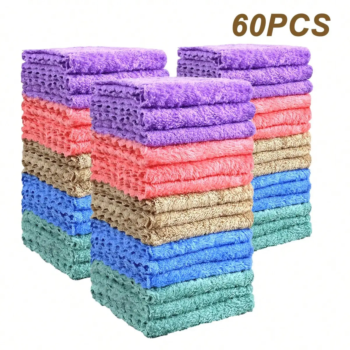 serviettes microfibre douces absorbantes violet rose beige bleu vert modernes 23cm 23cm pack multicolor