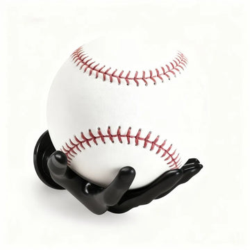 support mural forme main noir blanc orange adhésif balles baseball savon flacon moderne original