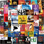 autocollants musique broadway théâtre enfants stickers illustrés adhésifs variés couleurs opaques