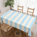 nappe rectangulaire rayée bleue moderne maison fêtes mariages extérieur polyester