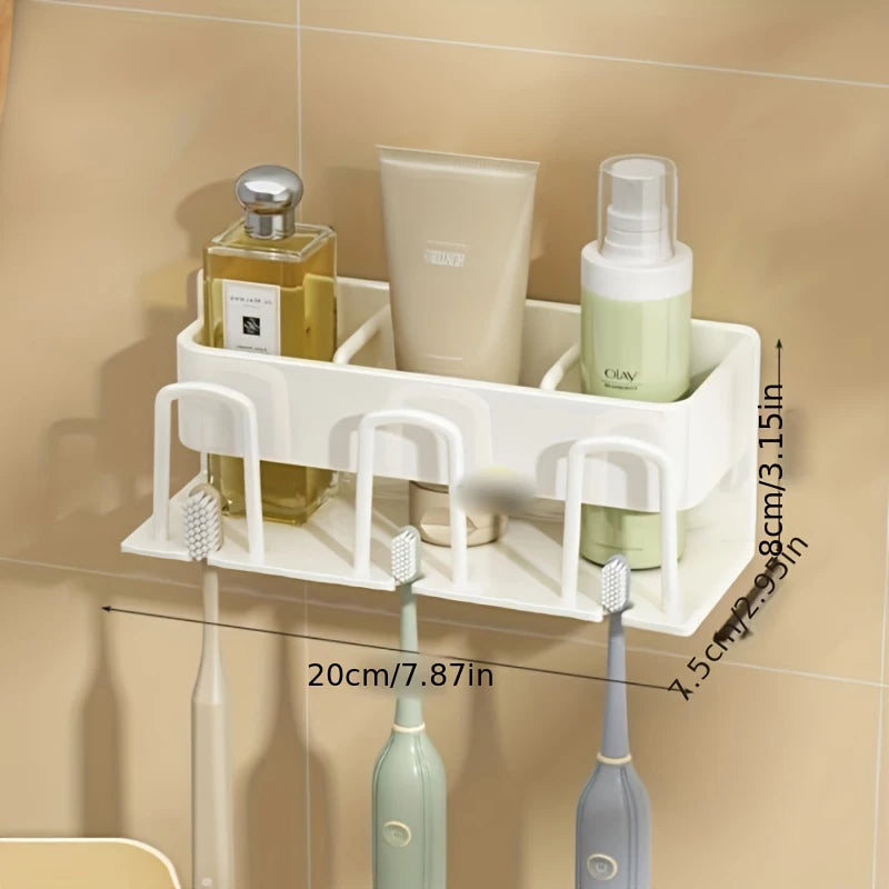 porte brosses dents adhésif moderne gris métallisé brosses lotions gels brosse toilette rasoir électrique