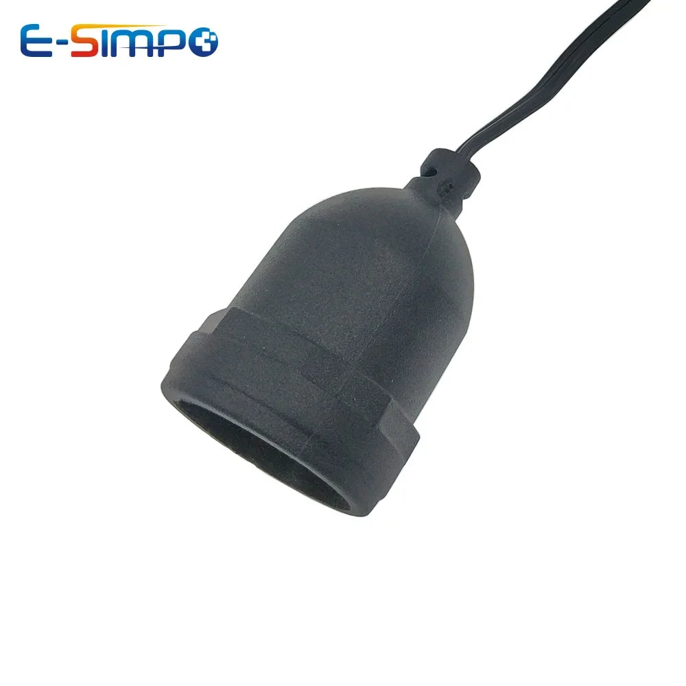 guirlande lumineuse led ampoule suspendue noire moderne étanche e27 30cm 50cm