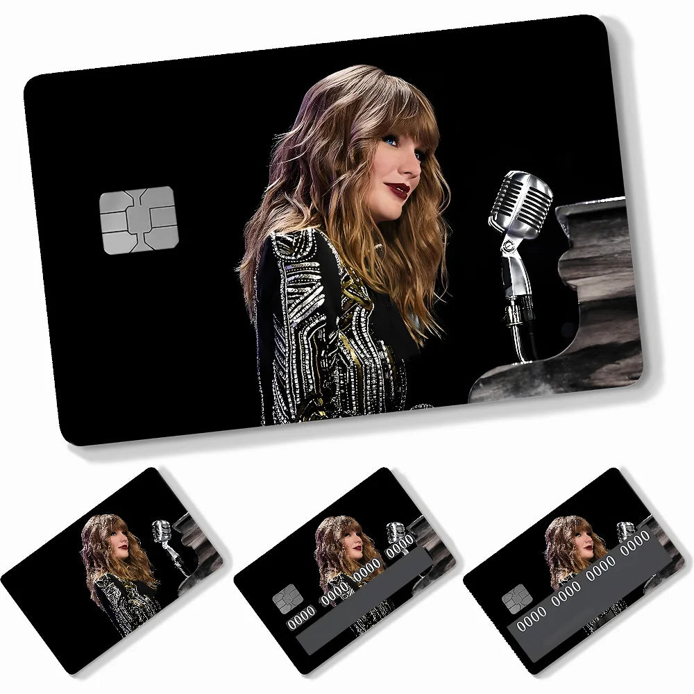 autocollants adhésifs cartes bancaires personnalisées danseur scène espoir bleu clair moderne amovibles