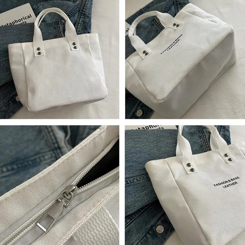 sac main toile polyester couleur rose rouge noir blanc jaune moderne casual poignées fermure