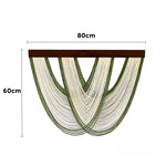 rideau macramé boho moderne franges vert blanc marron bleu gris salon