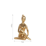 statues yoga pose or moderne minimaliste collection noël décoration intérieure gift brillant