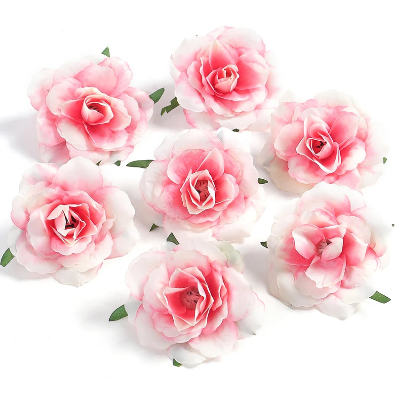 fleurs artificielles roses naturelles décoration maison anniversaire mariage intérieur blanc rose