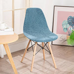 housse chaise moderne feuilles vert élastique antidérapante coussin polyester durable chambre restaurant mariage banquet