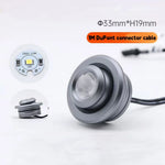 projecteur led rotatif spot aimants gris métallisé finition lisse 12v 1w 1m câble dupont