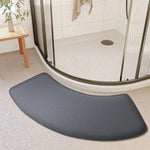 tapis bain gris moderne antidérapant absorbant texture douce polyester adhésif 100cm 40cm salon salle