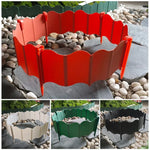 grille jardin moderne pliable couleurs vert rouge blanc noir texture plissée clips fixation