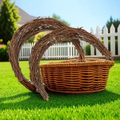 couronne vigne naturelle tressée rustique 16cm 20cm opaque décoration extérieure anniversaire brune