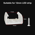 clips fixation ruban led transparent vis support bande lumineuse néon flexible blanc