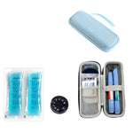 gaine réfrigération bleu flocons neige moderne sac isolation pilules insulin diabète refroidissement travel organizer