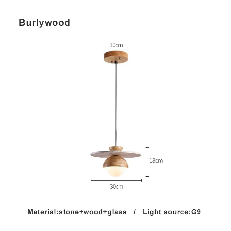 suspension lumineuse bois moderne minimaliste marron clair chambre salon restaurant couloir étude