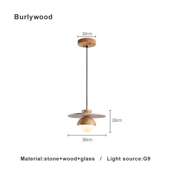 suspension lumineuse bois moderne minimaliste marron clair chambre salon restaurant couloir étude