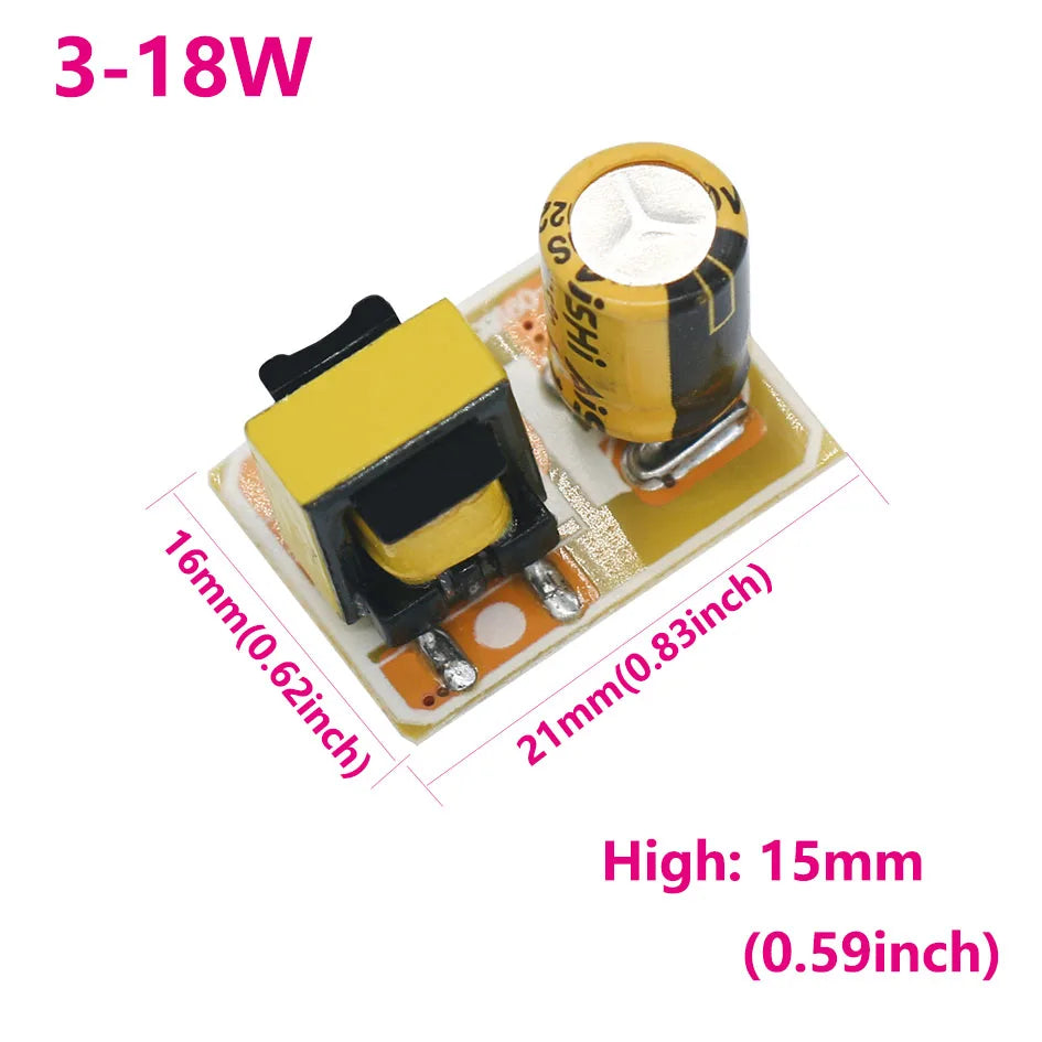 alimentation électrique 18w 115ma orange noir condensateur électronique transformateur non isolation