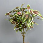 plantes artificielles feuilles vertes tiges blanches moderne minimaliste extérieur décoration