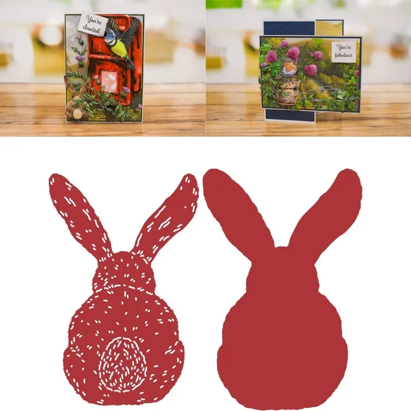 cartes postales 3d illustratives animaux fleurs oiseaux barbelés boîte lettres bouteilles herbe rouge vert