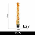 ampoules led spirale dorée retro translucides 2200k e27 4w 220v a60 c35 t45 st64