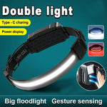 lampe frontale led rechargeable étanche camping pêche course trail hexagonnelle moderne sportive