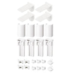 store lamelles blanc moderne rayures horizontales clips fixation poignée manœuvre