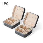 boîte bijoux velours beige portable moderne zippée rose blanche verte