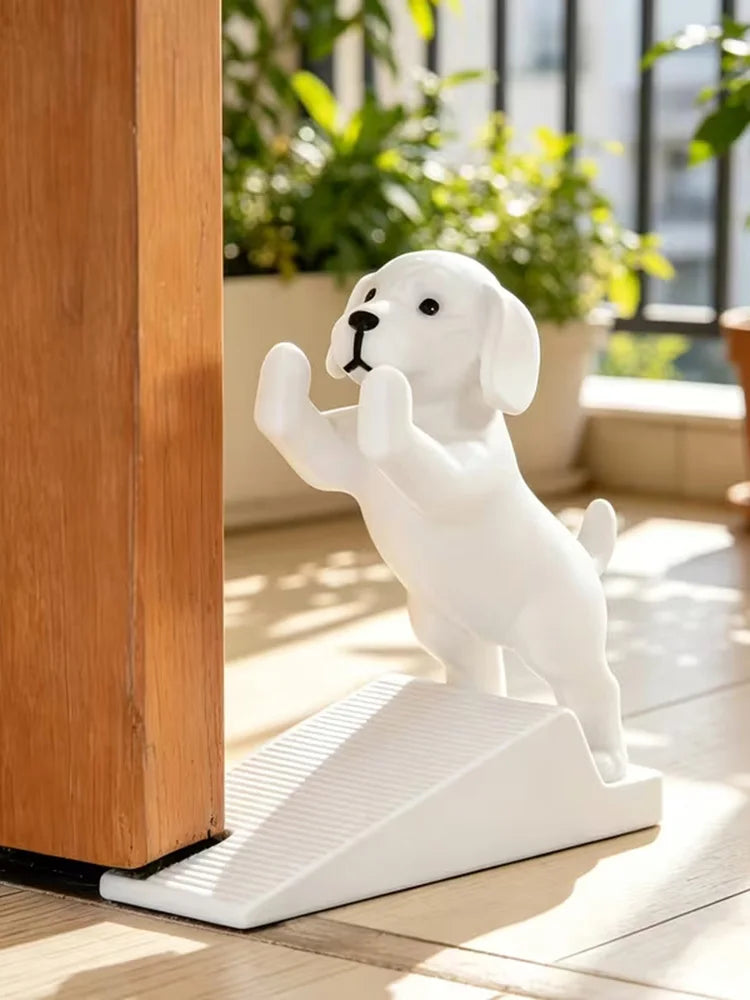 stoppeur porte chien blanc noir rose adhésif moderne protection mur sol