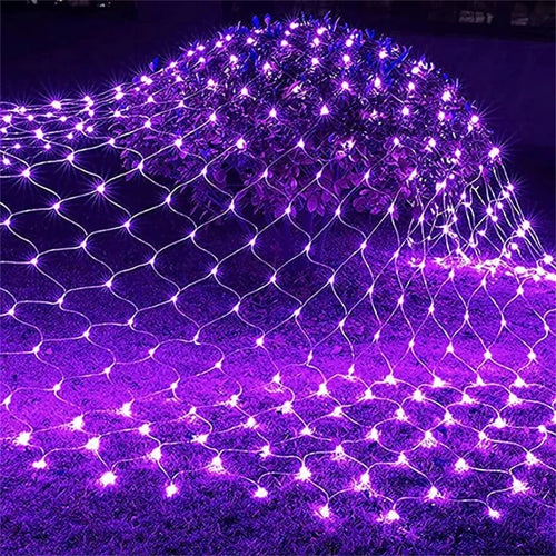 filet lumineux blanc décoration extérieur fête mariage guirlande led rideau lumière nuit moderne
