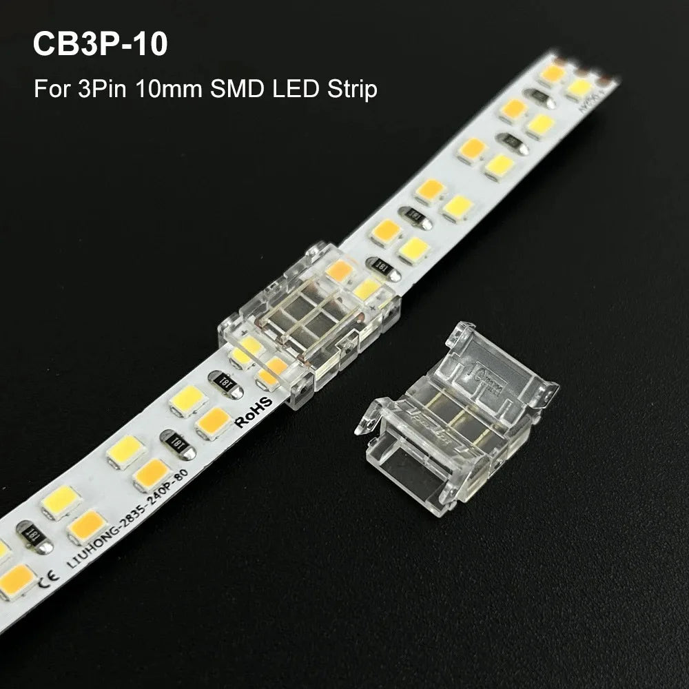 connecteur led transparent moderne clips intégré 24v basse tension broches led intégrées pratique