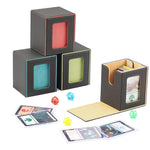 boîte cartes cuir moderne noir rose respectueux environnement rechargeable organisateur jeux