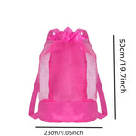 sac dos réutilisable polyestère maille rose bleu vert clair moderne fermeture éclair poche cordon