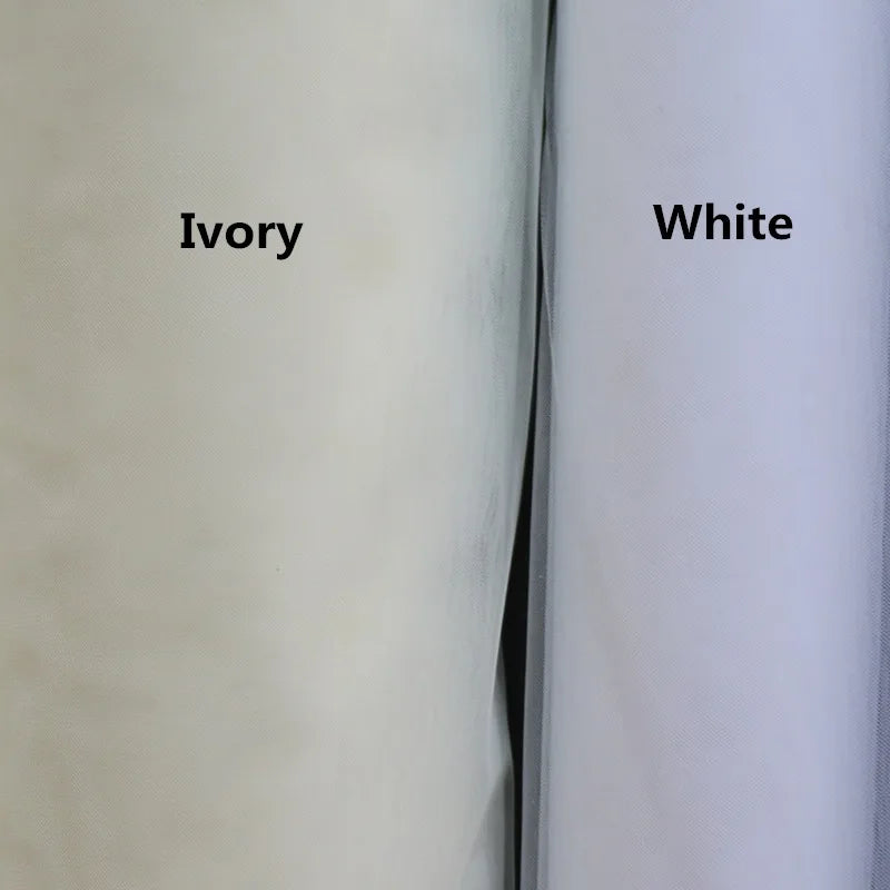 voile mariée classique broderie florale dentelle translucide blanc crème bordure élégante paillettes monocouche