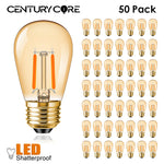 Ampoule LED dorée translucide filament orange vintage édition warm white 2700K E26 E27