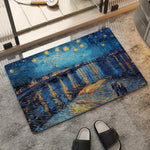 tapis van gogh impressionniste anti dérapant polyester résistant extérieur multicolore moderne