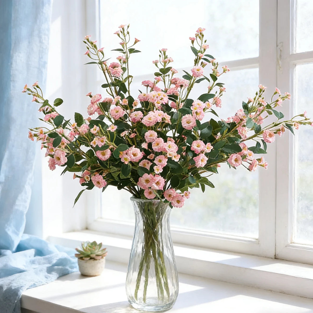 décoration intérieure bouquet fleurs artificielles gerbera modernes couleurs vases transparents mariage anniversaire