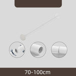 tige rideau noir moderne sans perçage acier inoxydable réglable perforée salle bain balcon