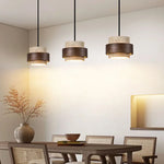 Lampes suspendues modernes lumières marron foncé texture granuleuse semi translucides chambre salon