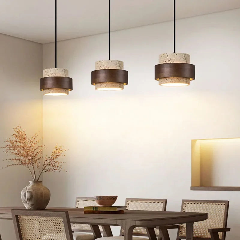 Lampes suspendues modernes lumières marron foncé texture granuleuse semi translucides chambre salon