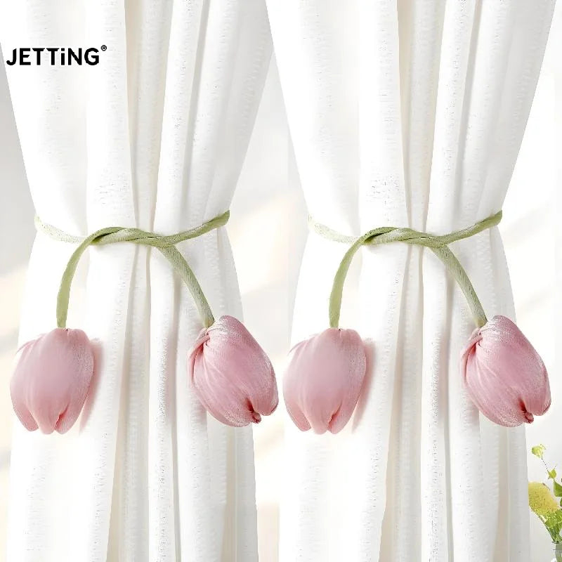 rideaux sangles corde tulipes rose verte relief décoratives réglables maison française erotique