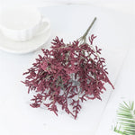 bouquet artificiel moderne fleurs mixtes couleurs chaudes herbe soie décoration table événement mariage
