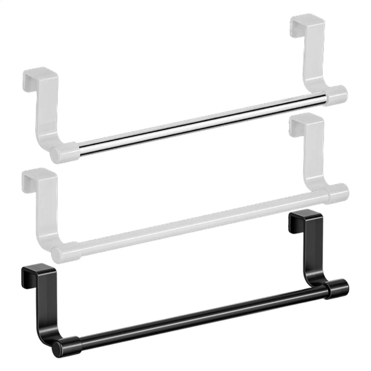 porte serviettes mural acier inoxydable noir blanc moderne clips cuisine maison appartement