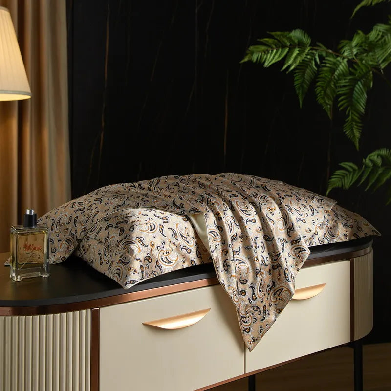 drap lit vert clair blanc motif feuilles bambou coton doux coton naturel