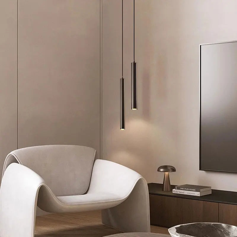 lampe suspendue led noir moderne minimaliste salle bain salon chambre restaurant étude cuisine hallhôtel